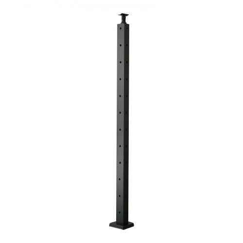 Koduva VEVOR kabelių turėklų stulpas, kampinis, 42x1x2 col., juodas, 1 vnt.