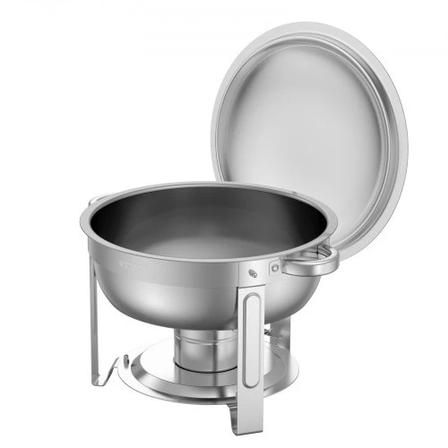 VEVOR Kaitinimo indų bufeto rinkinys, 5 qt, 2 vnt., nerūdijančio plieno, sidabrinis