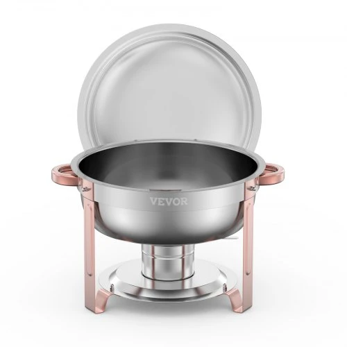 VEVOR Kaitinimo indų rinkinys, 5 Qt, 4 vnt., nerūdijančio plieno, rožinio aukso