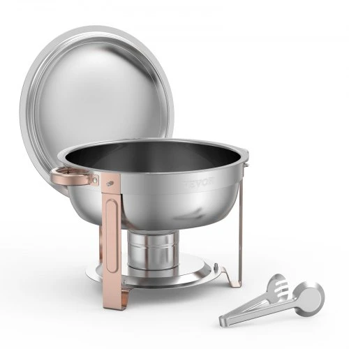 VEVOR Kaitinimo indų rinkinys, 5 Qt, 4 vnt., nerūdijančio plieno, rožinio aukso