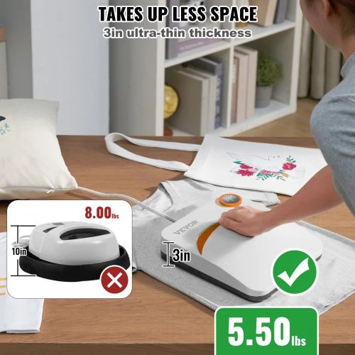 Koduva VEVOR kaitinimo presas 9 x 9 col., nešiojamas „Easy Press“ sublimacijai ir „DIY“ marškinėliams