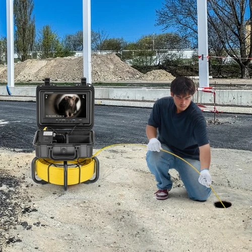 VEVOR Kanalizacijos kamera, 98 ft/30 m, savaime išsilyginanti, 9" 1080P ekranas, 36X priartinimas, 12 LED, 32GB
