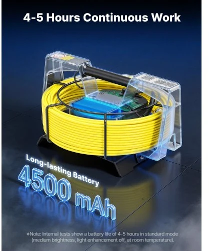 VEVOR Kanalizacijos kamera su WiFi, 30 m vamzdyno kamera, IP68, 12 LED