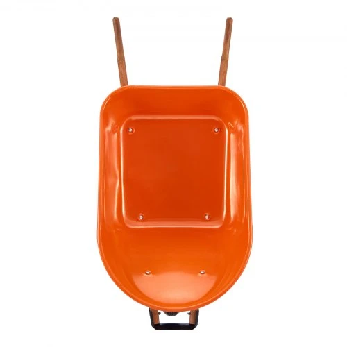 Koduva VEVOR karutis su ratuku WB-007A, 6 kub. pėd. / 150 kg, oranžinis ir juodas