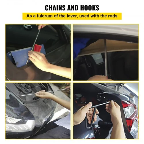 VEVOR Kėbulo įlenkimų šalinimo įrankių rinkinys, 20 vnt. Paintless Dent Repair strypai