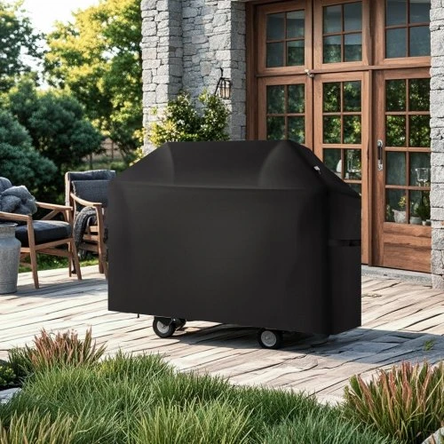 Koduva VEVOR kepsninės uždangalas, 52 col. BBQ dangtis lauko griliams, atsparus vandeniui ir blukimui, juodas