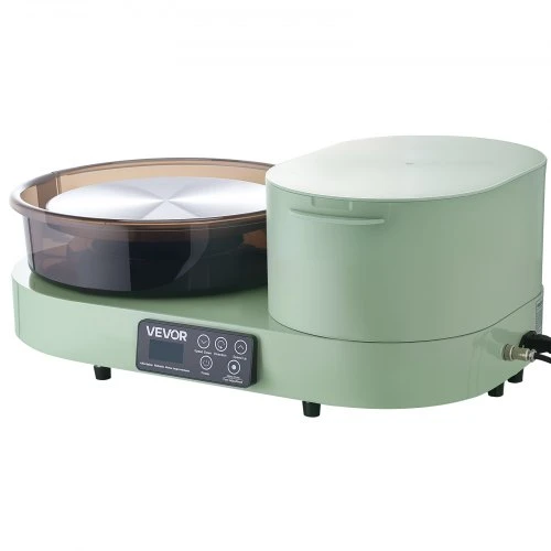 Koduva VEVOR keramiko žiedimo staklės su pedalu, 28 cm aliumininis diskas, 450 W, 30–300 aps./min., žalia