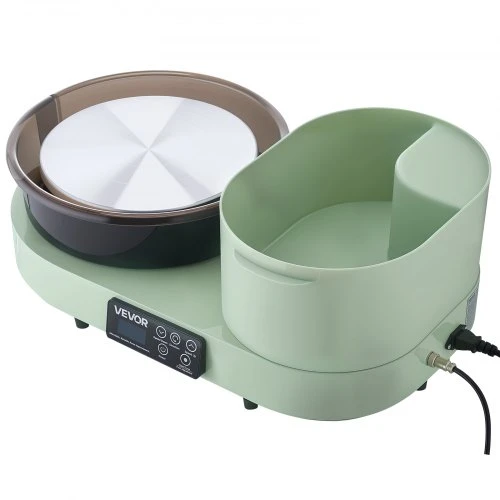 Koduva VEVOR keramiko žiedimo staklės su pedalu, 28 cm aliumininis diskas, 450 W, 30–300 aps./min., žalia