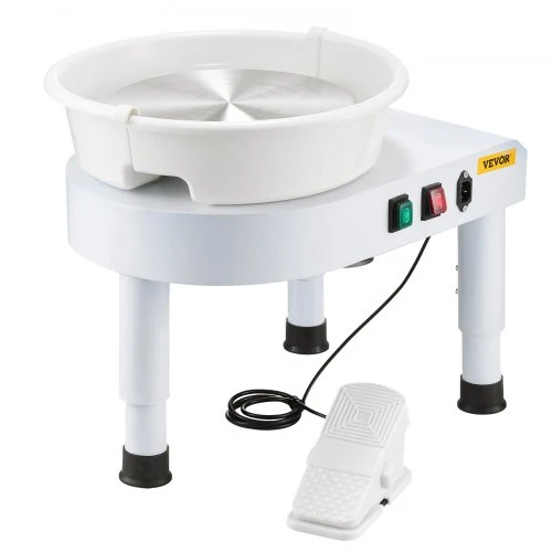 Koduva VEVOR keramikos žiedimo staklės, 28 cm, 60–300 RPM, su koja valdomu pedal ypu, reguliuojamomis kojomis ir nuimamu baseinu