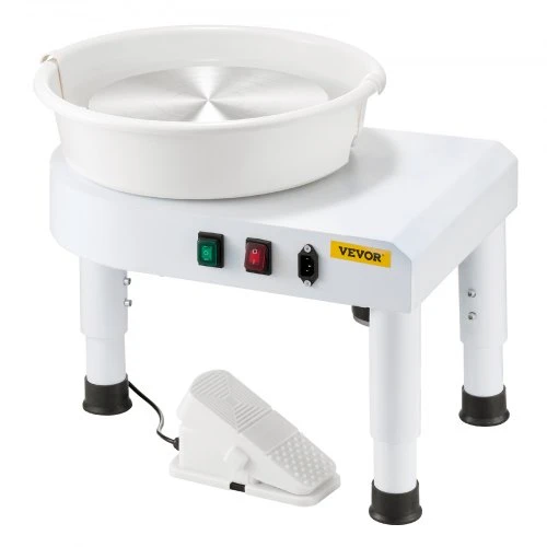 Koduva VEVOR keramikos žiedimo staklės, 28 cm, 60–300 RPM, su koja valdomu pedal ypu, reguliuojamomis kojomis ir nuimamu baseinu