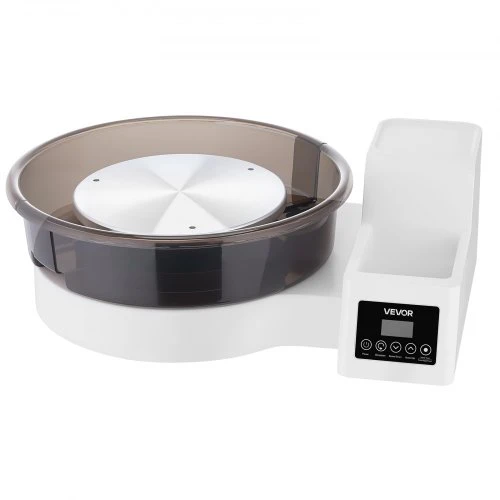 Koduva VEVOR keramikos žiedimo staklės su pedalu, 36 ir 28 cm staleliais, 450 W, 30–300 aps./min., baltos