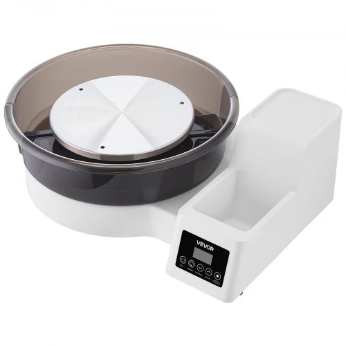 Koduva VEVOR keramikos žiedimo staklės su pedalu, 36 ir 28 cm staleliais, 450 W, 30–300 aps./min., baltos