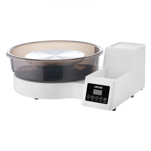 Koduva VEVOR keramikos žiedimo staklės su pedalu, 36 ir 28 cm staleliais, 450 W, 30–300 aps./min., baltos