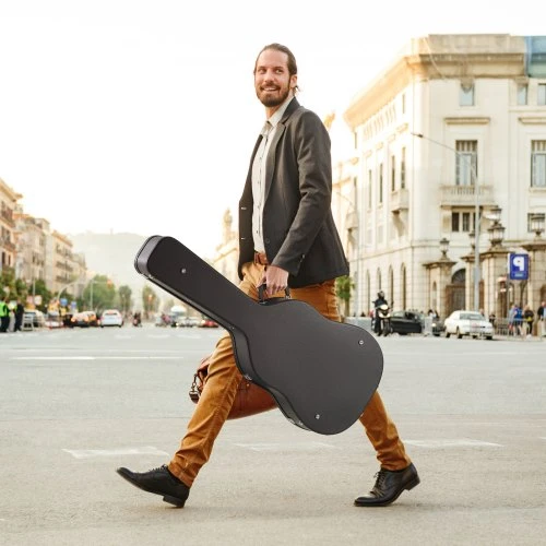 Koduva VEVOR kietas dėklas akustinei gitarai, 43,31 col. / 110 cm, su užraktu ir raktais
