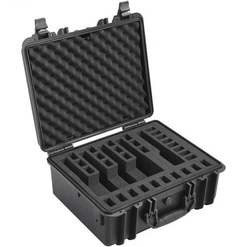VEVOR Kietas dėklas pistoletams, juodas, 5 pistoletams, modelis 453619