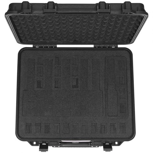 VEVOR Kietas pistoleto dėklas 6 ginklams, juodas, 491 x 434 x 211 mm