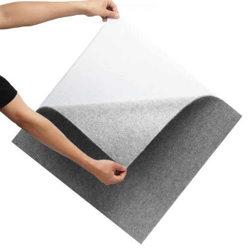 VEVOR Kiliminės plytelės, lipnios, 9 vnt., šviesiai pilkos, 610 x 610 x 4,8 mm