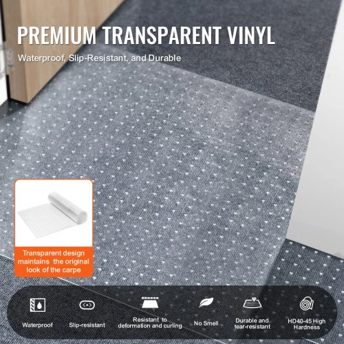 Koduva VEVOR kilimo apsauga augintiniams, 24" x 6' PVC, skirta apsaugoti nuo kačių draskymo, neslystanti