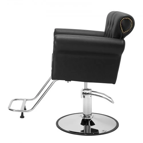 VEVOR Kirpyklos kėdė, saloninė kėdė su hidrauliniu siurbliu, 360° sukama, juoda