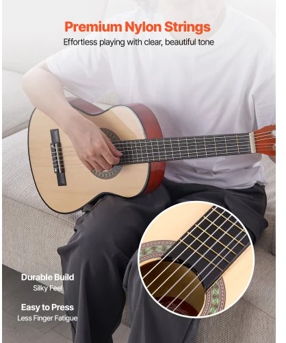 VEVOR Klasikinė gitara, 780 mm, natūrali