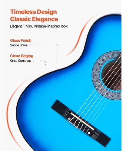 Koduva VEVOR klasikinė gitara 960 mm, mėlyna