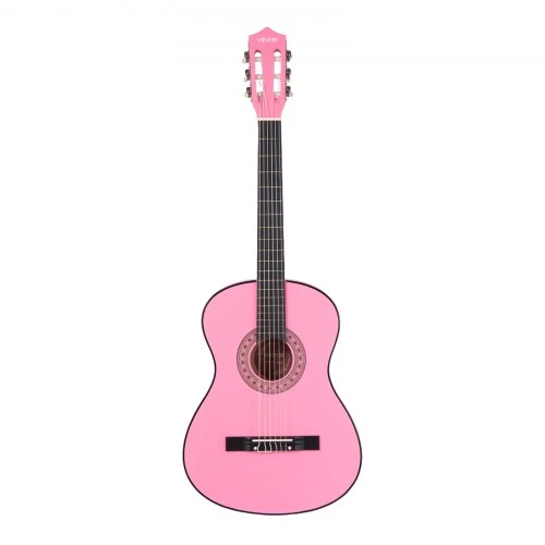 VEVOR Klasikinė gitara, 960 mm, rožinė, su priedų rinkiniu