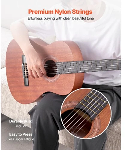 VEVOR Klasikinė gitara M5821, 900 mm, natūrali