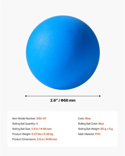 VEVOR Klasikinio arkadinio žaidimo kamuoliukai Roll and Score, 4 vnt. pakaitinis rinkinys, mėlyni