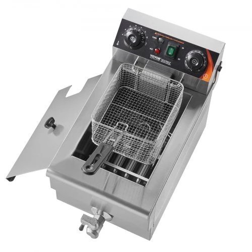 VEVOR Komercinė elektrinė gruzdintuvė, 3000 W, 11 L, nerūdijantis plienas, SC-101V