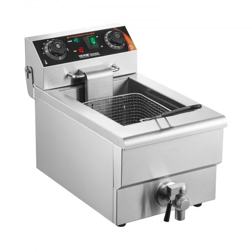 VEVOR Komercinė elektrinė gruzdintuvė, 3000 W, 11 L, nerūdijantis plienas, SC-101V