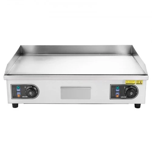 VEVOR Komercinė elektrinė keptuvė, 655 x 400 mm, 4000 W, 50–300 °C, nerūdijančio plieno, be kištuko