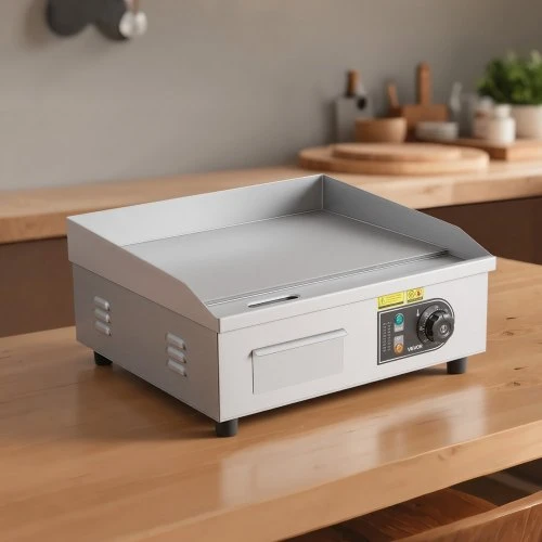 VEVOR Komercinė elektrinė keptuvė-grilis, 450 x 300 mm, 2800 W, 50–300 °C, nerūdijančio plieno