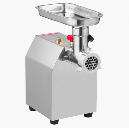 VEVOR Komercinė elektrinė mėsmalė, #8, 2,3kg/min, 600 W, su 2 nerūdijančio plieno peiliais ir 2 malimo plokštėmis