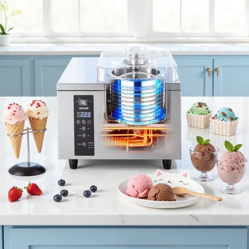 VEVOR Komercinė kietų ledų mašina, 500 W, 5 l/val., 2,8 l
