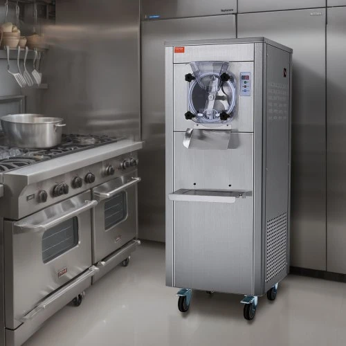 VEVOR Komercinė ledų gaminimo mašina, 18 l/val., 1600 W, vieno skonio, su ratukais