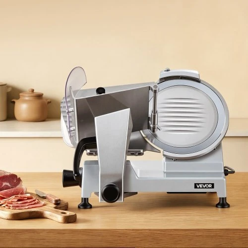 VEVOR Komercinė mėsos pjaustyklė, 240 W, 250 mm plieno peilis, SY-250A