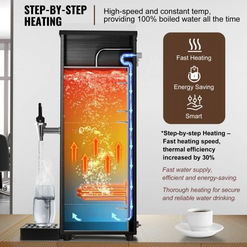 VEVOR Komercinis karšto vandens dispenseris, elektrinis vandens boileris, 15 l, 1500 W