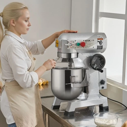 Koduva VEVOR komercinis maisto maišytuvas B20B, 18,7 l, 1100 W, sidabrinis