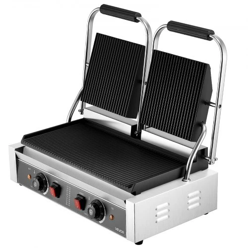 VEVOR Komercinis panini grilis, 3600 W, nerūdijančio plieno, 48 x 23 cm