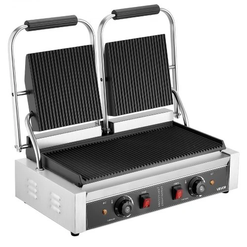 VEVOR Komercinis panini grilis, 3600 W, nerūdijančio plieno, 48 x 23 cm