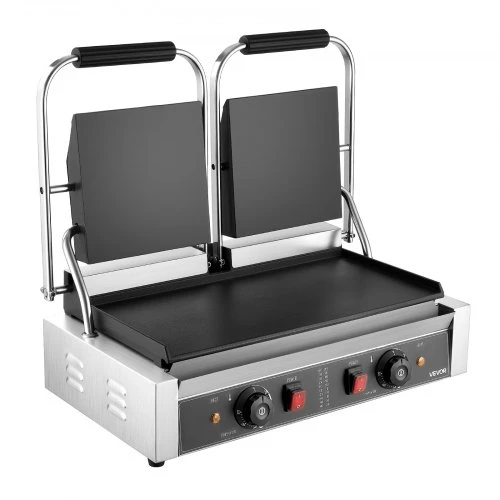VEVOR Komercinis paninių grilis, 3600 W elektrinis sumuštinių presas, nerūdijančio plieno, 48 x 23 cm