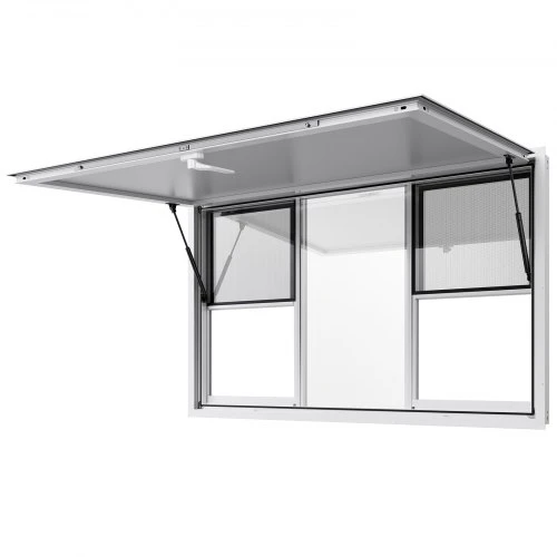 VEVOR Koncesijos langas 152x92 cm, aliuminio lydinio aptarnavimo langas maisto vagonui
