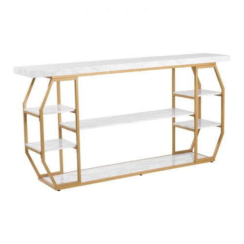 Sofa VEVOR Konsolinis stalas, 3 aukštų, auksinis