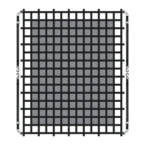 VEVOR Krovininis tinklas, 120 x 105 col., sunkiasvoris, su 4 reguliuojamais diržais, karabinais ir S formos kabliais