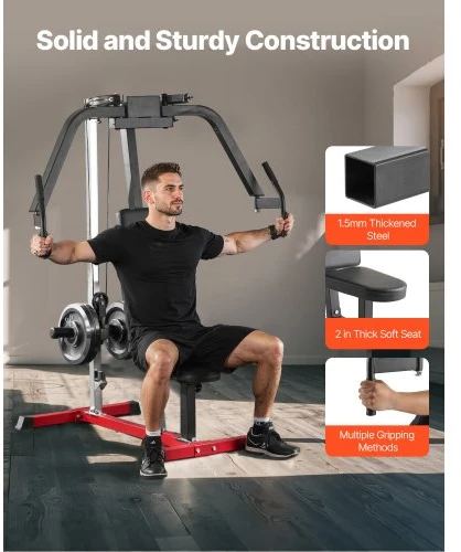 VEVOR Krūtinės skraidymo treniruoklis namų sporto salei, reguliuojamas fly ir reverse delt, iki 450 lb