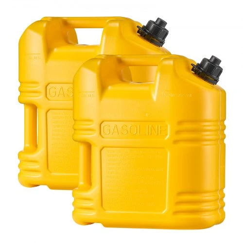 VEVOR Kuro kanistras, 19 l, su snapeliu ir aiškia skale, 15 l/min, geltonas, 2 vnt.