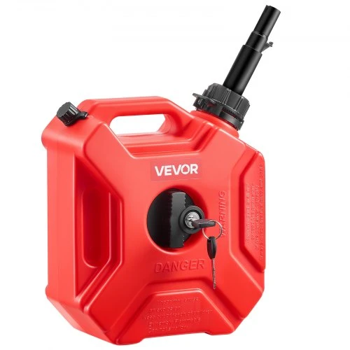 VEVOR Kuro kanistras, 5 l, su snapeliu ir užrakinamu laikikliu, 15 l/min srautas, raudonas