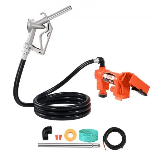 VEVOR Kuro perkėlimo siurblys, 12 V DC, 76 l/min (20 GPM), 186 W (1/4 HP), su rankiniu antgaliu