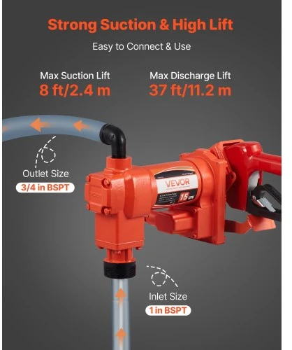 VEVOR Kuro perkėlimo siurblys 230V, 15 GPM 57 L/min, AC elektrinis alyvos siurblys
