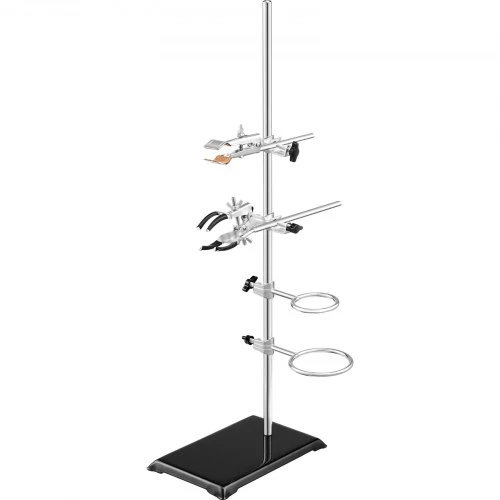 Koduva VEVOR laboratorinis stovas, 2 komplektai, plieno 59,9 cm strypas, ketaus pagrindas 21,1 x 13,5 cm